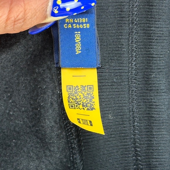 Polo Ralph Lauren Joggers Men L Black Triple Pony Patch 3 Cotton Blend Fleece - Picture 4 of 15